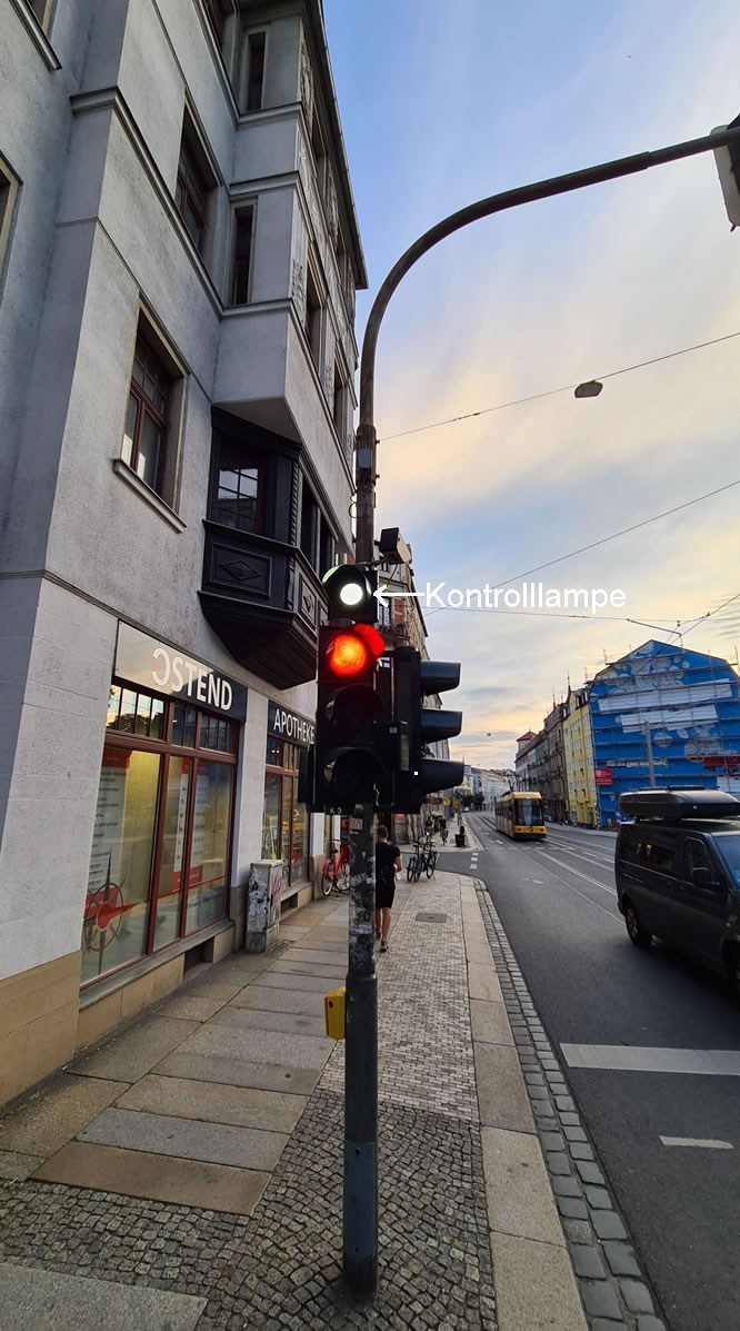 Kontrolllampe Rotblitzer Weisslicht